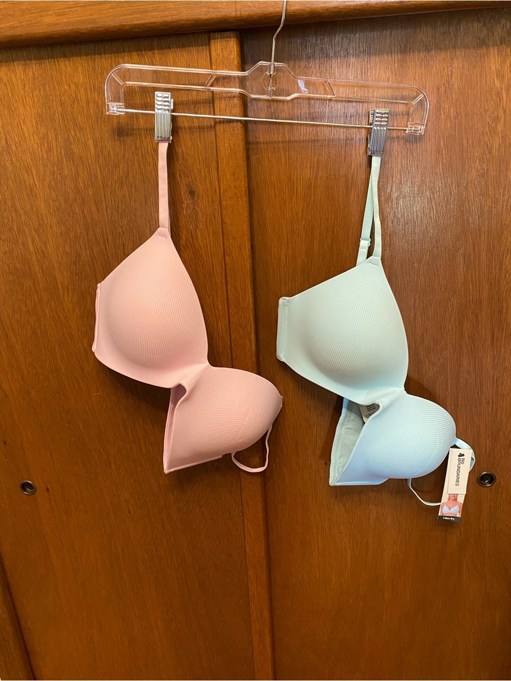 Women’s Smooth T-Shirt Bra - Purple and Light Blue